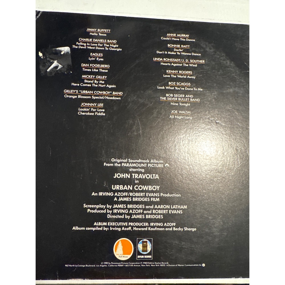 Asylum Urban Cowboy Soundtrack Vinyl LP 12" Black 1980 Double Album Travolta - Picture 5 of 5
